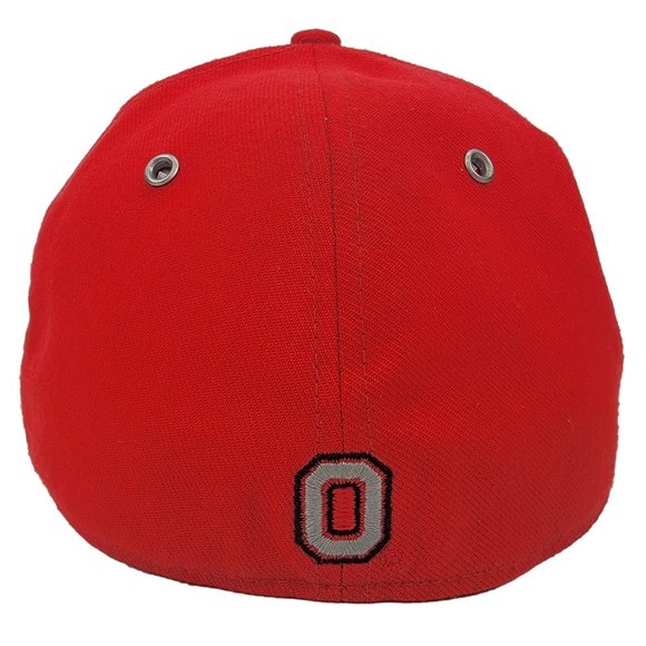 OSU Ohio State Buckeyes Hat NIKE Fitted Baseball Cap Size M / L Red Just Do It - Picture 3 of 7